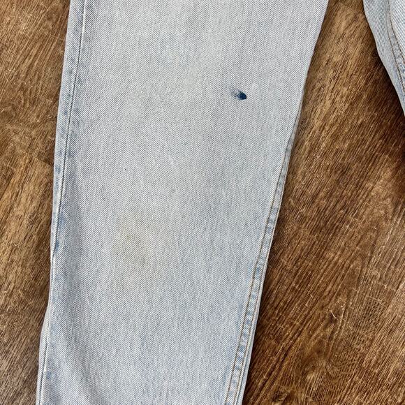 Vintage Levi's 701 High Waisted Light Wash Straight Jeans Button Fly - Picture 8 of 10